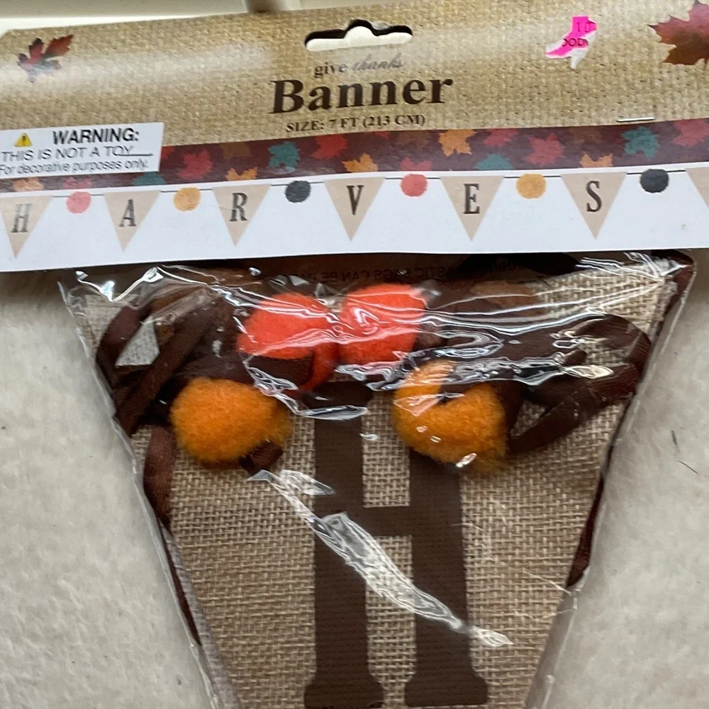 Autumn Harvest Banner with Orange and Brown Accents